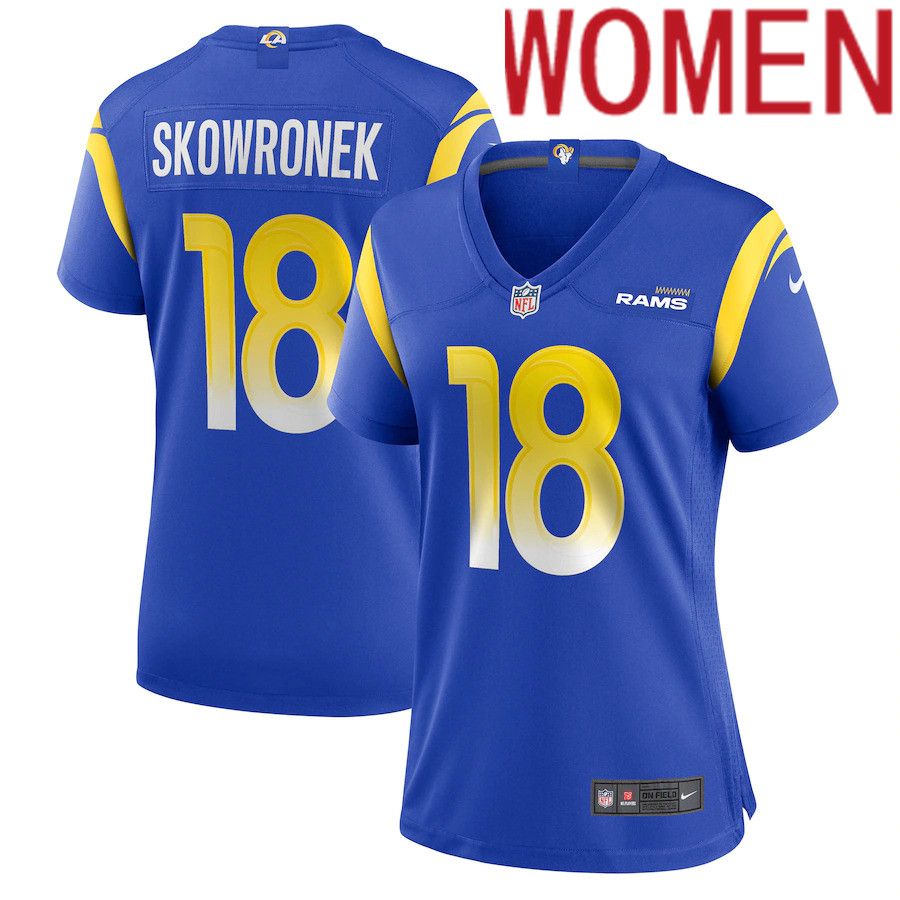 Women Los Angeles Rams #18 Ben Skowronek Nike Royal Game NFL Jersey